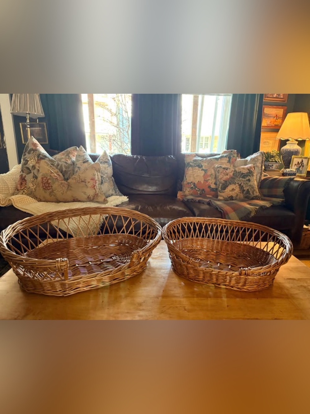 Vintage Wicker Cat Baskets